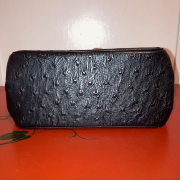 Bienen Davis Vintage black handle ostrich leather bag - Picture 8 of 8